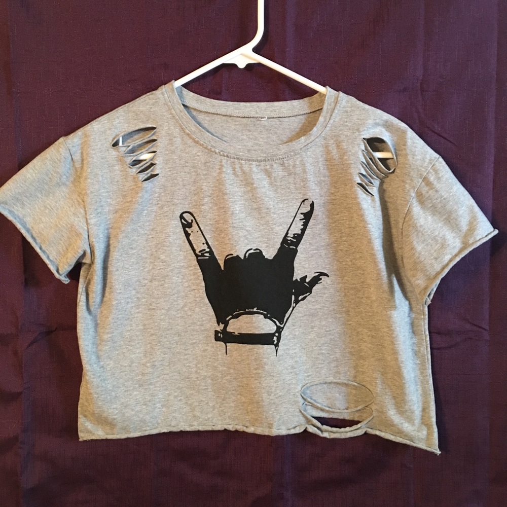 Women’s Grey Crop Top